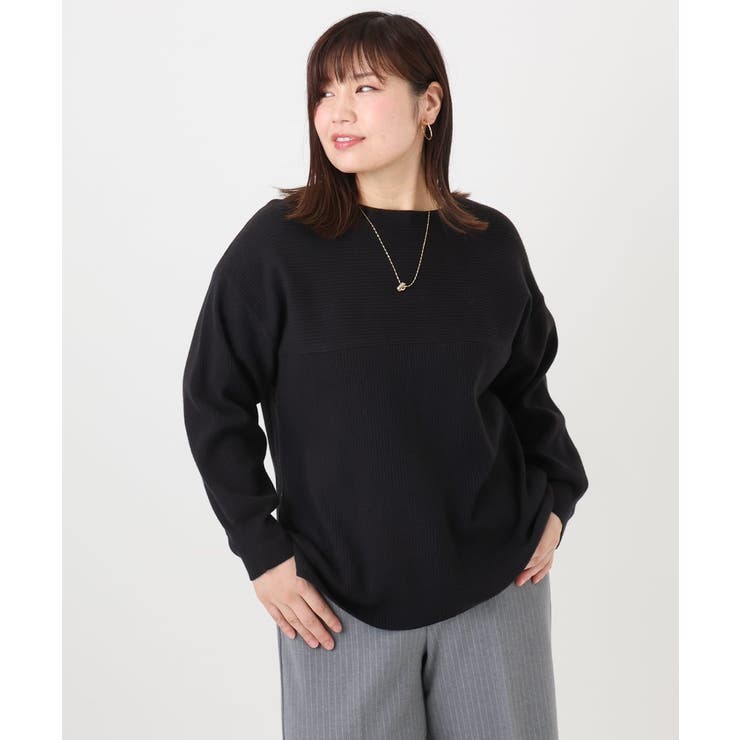 【大きいサイズ】サイドスリットカラーニット | eur3 | 詳細画像31 