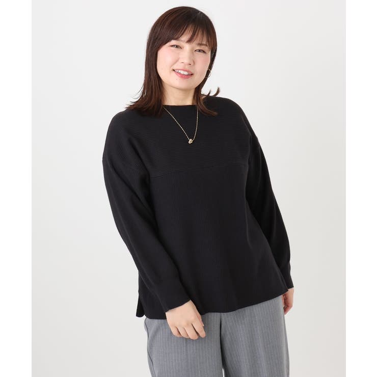 【大きいサイズ】サイドスリットカラーニット | eur3 | 詳細画像32 