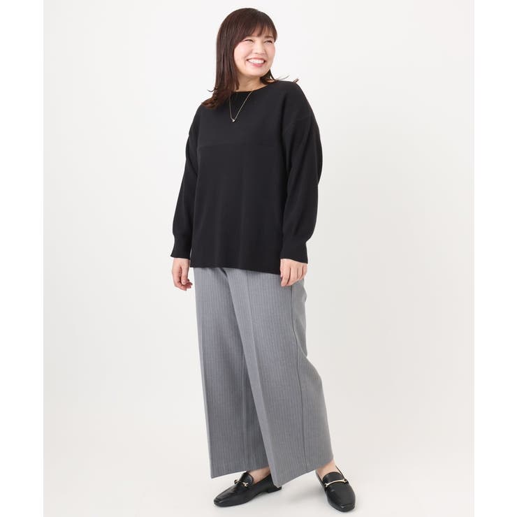 【大きいサイズ】サイドスリットカラーニット | eur3 | 詳細画像33 