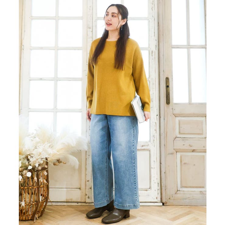 【大きいサイズ】サイドスリットカラーニット | eur3 | 詳細画像8 