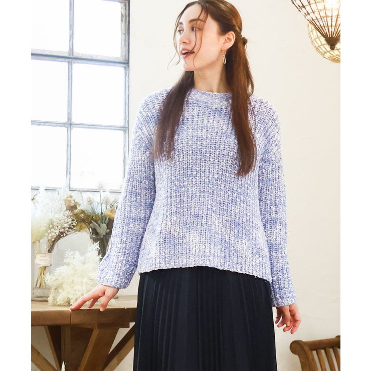 【大きいサイズ】ミックスカラーラメニット | eur3 | 詳細画像1 