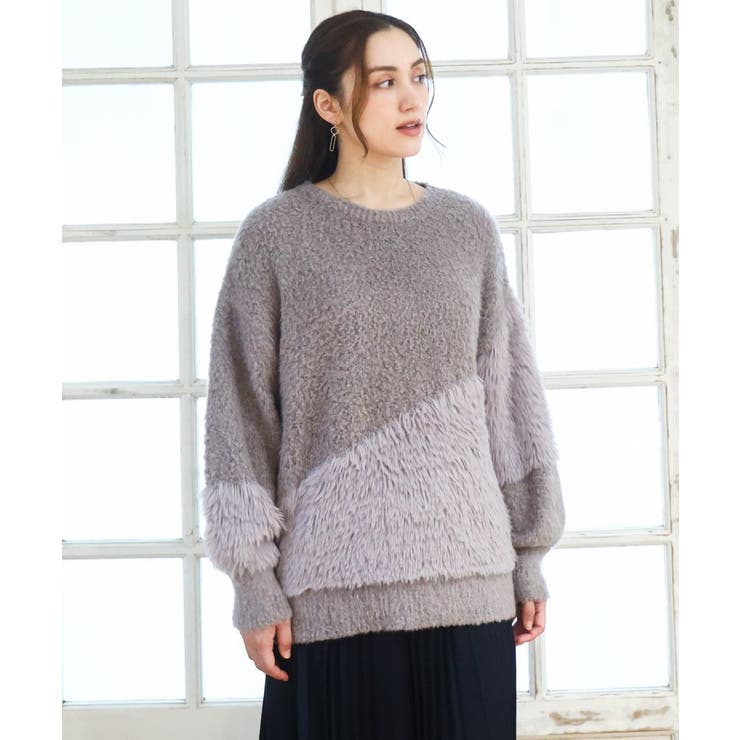 【大きいサイズ/a.v.v×eur3】ブークレーシャギーニット | eur3 | 詳細画像11 