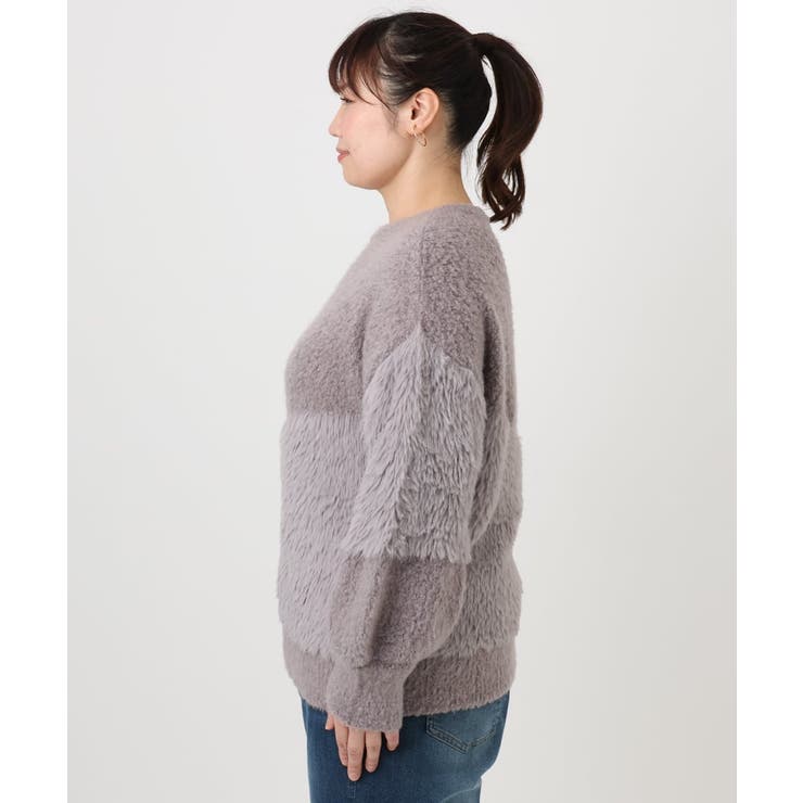 【大きいサイズ/a.v.v×eur3】ブークレーシャギーニット | eur3 | 詳細画像16 