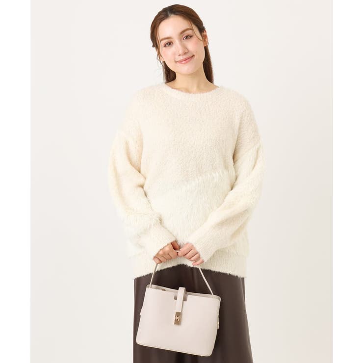 【大きいサイズ/a.v.v×eur3】ブークレーシャギーニット | eur3 | 詳細画像5 