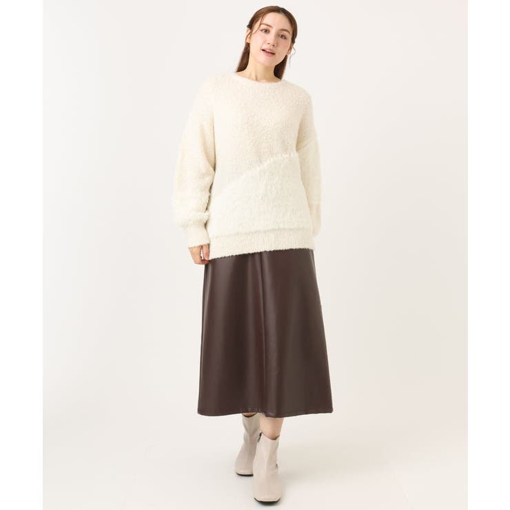 【大きいサイズ/a.v.v×eur3】ブークレーシャギーニット | eur3 | 詳細画像8 