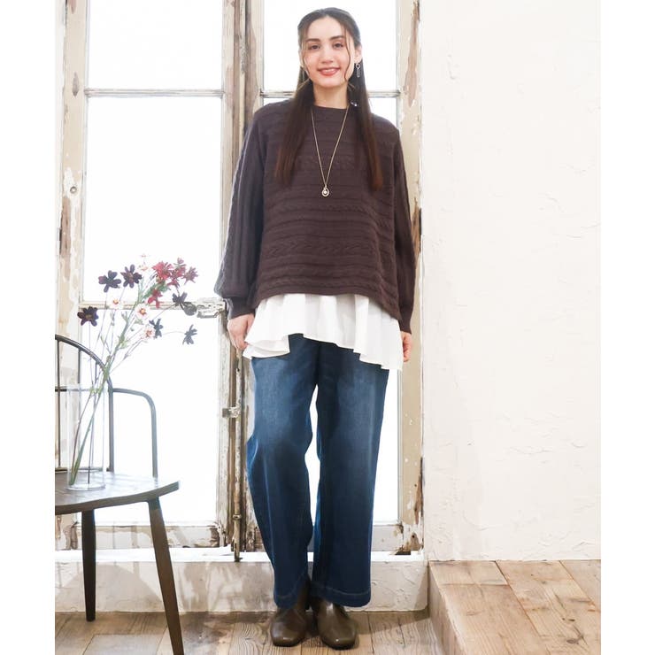 【大きいサイズ】ケーブルニット | eur3 | 詳細画像11 