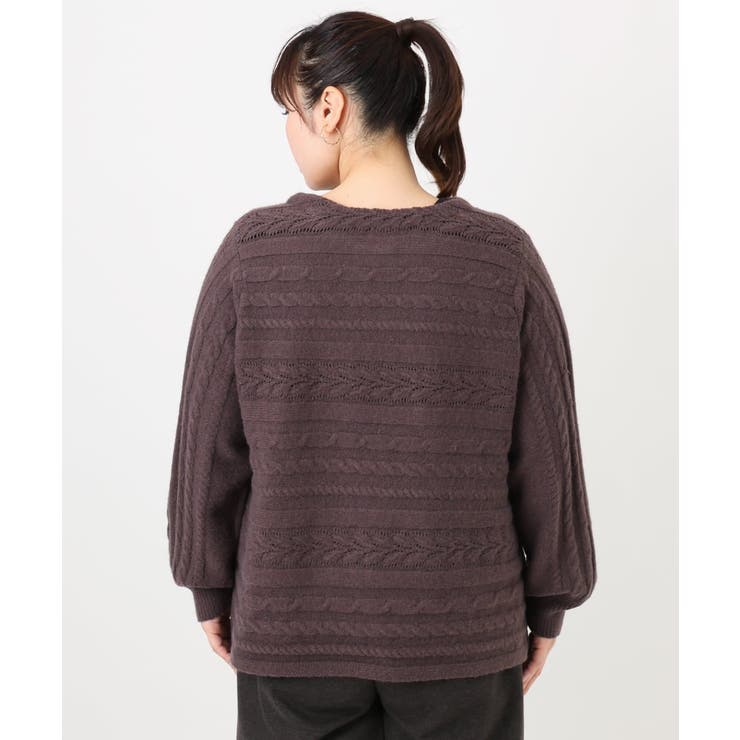 【大きいサイズ】ケーブルニット | eur3 | 詳細画像14 
