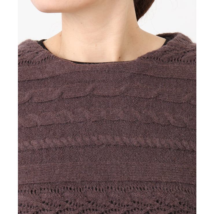 大きいサイズ】ケーブルニット[品番：ITKW0023417]｜eur3（エウル
