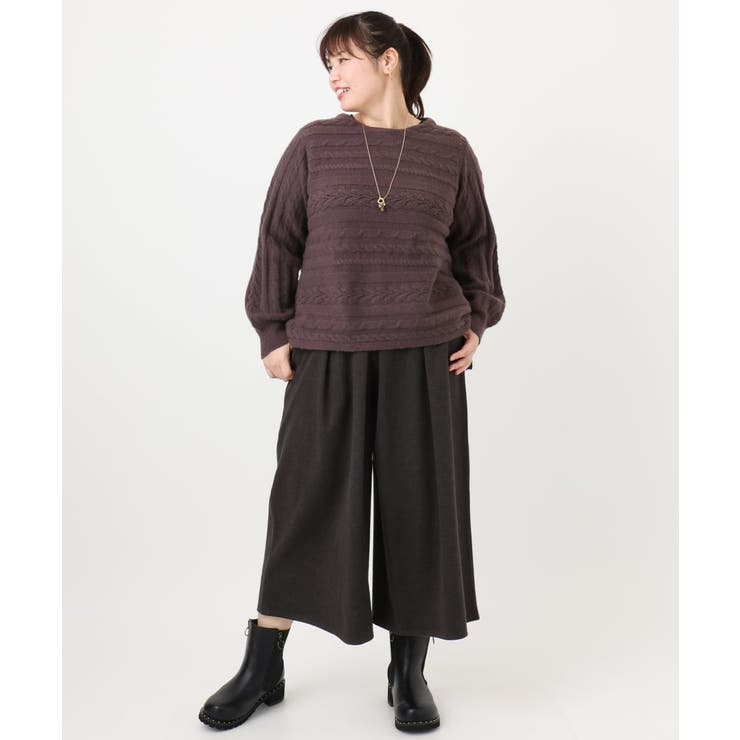 【大きいサイズ】ケーブルニット | eur3 | 詳細画像21 