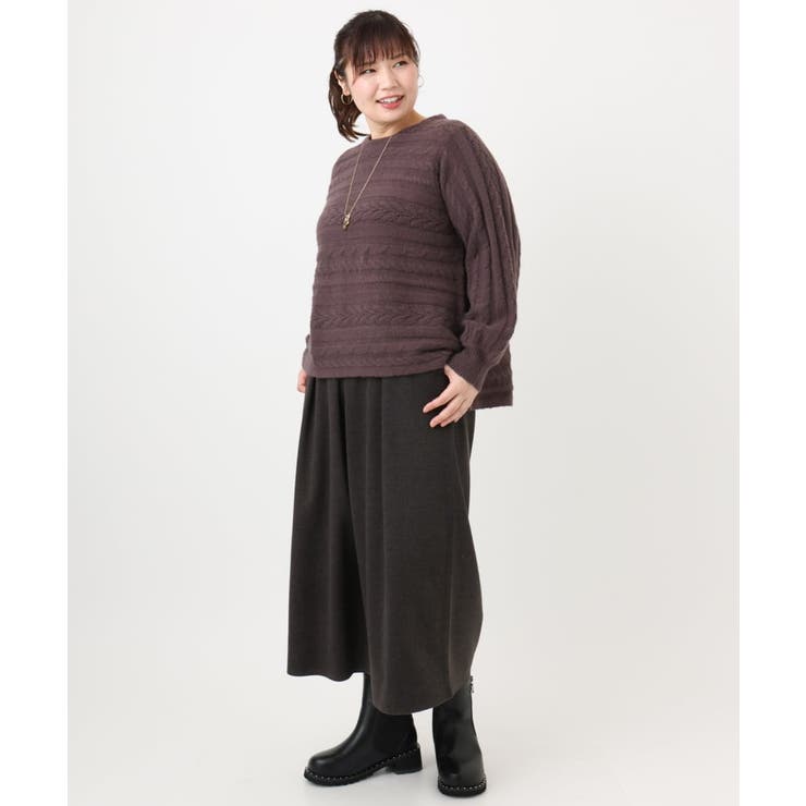 【大きいサイズ】ケーブルニット | eur3 | 詳細画像22 