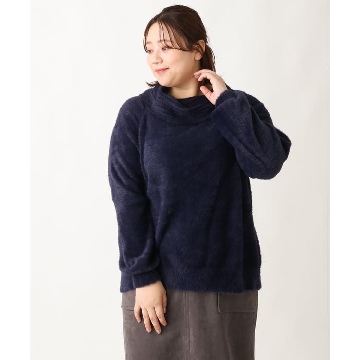 【大きいサイズ】シャギーオフふわふわタートルニット | eur3 | 詳細画像6 