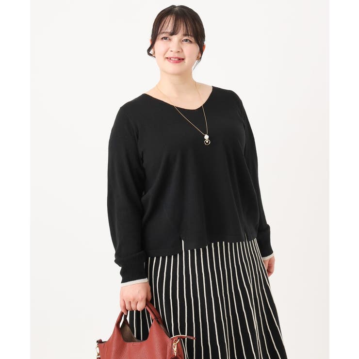 【大きいサイズ/セットアップ対応】バルキーアクリルVネックニット | eur3 | 詳細画像17 