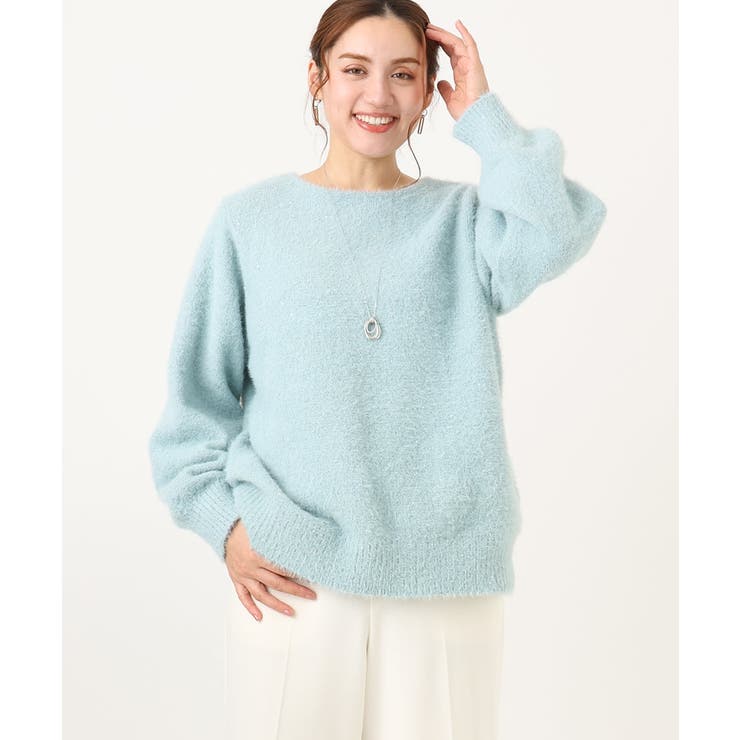 【大きいサイズ】スパンコールシャギーニット | eur3 | 詳細画像1 