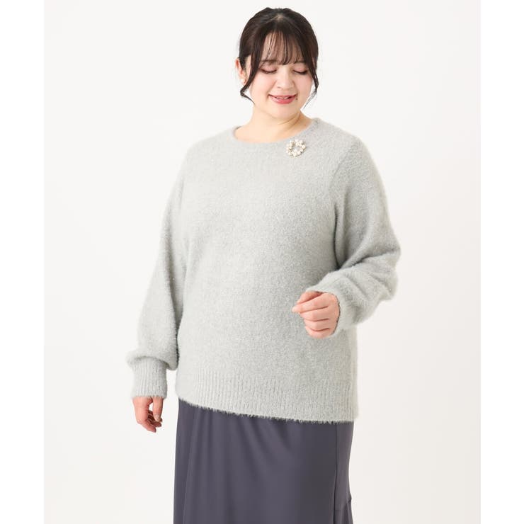 【大きいサイズ】スパンコールシャギーニット | eur3 | 詳細画像18 