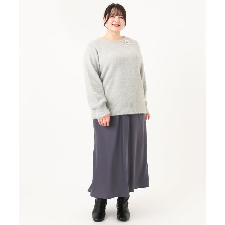 【大きいサイズ】スパンコールシャギーニット | eur3 | 詳細画像28 