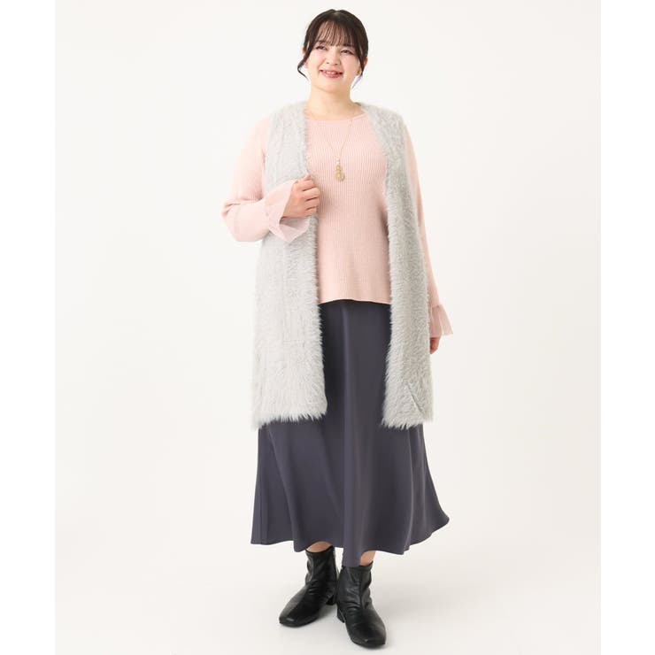 【大きいサイズ】フレアスリーブリブニット | eur3 | 詳細画像15 