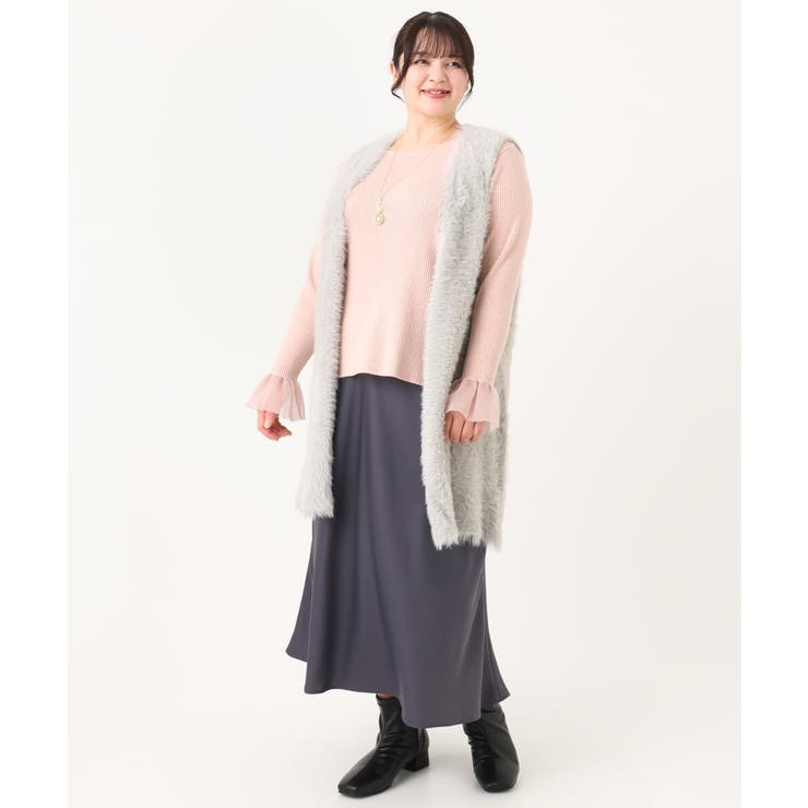 【大きいサイズ】フレアスリーブリブニット | eur3 | 詳細画像2 