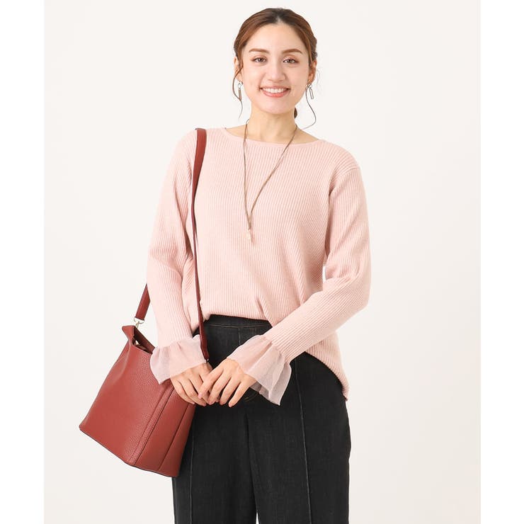 【大きいサイズ】フレアスリーブリブニット | eur3 | 詳細画像3 