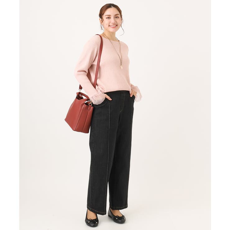 【大きいサイズ】フレアスリーブリブニット | eur3 | 詳細画像4 