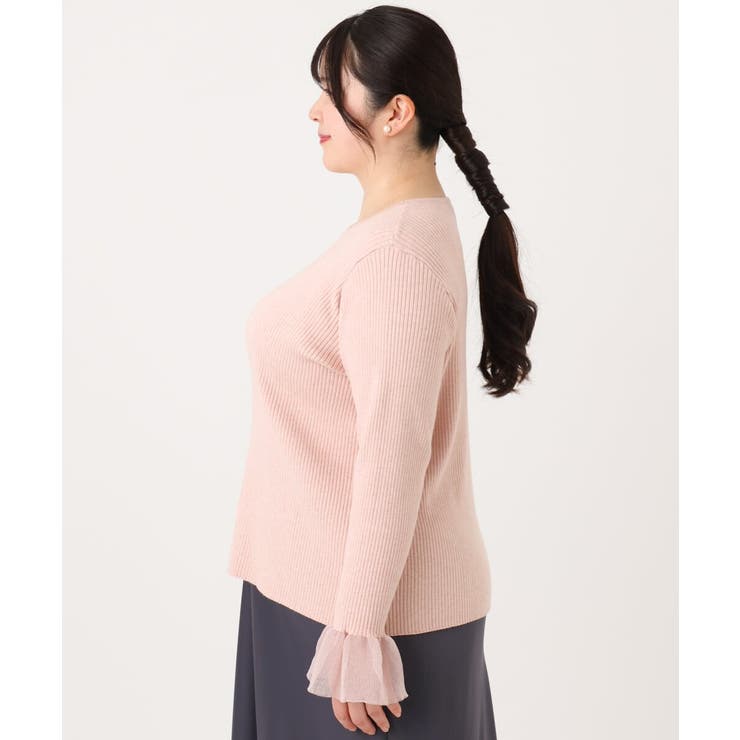 【大きいサイズ】フレアスリーブリブニット | eur3 | 詳細画像7 