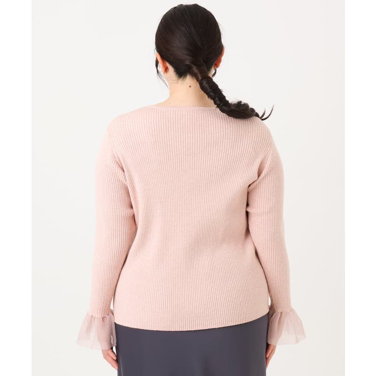 【大きいサイズ】フレアスリーブリブニット | eur3 | 詳細画像8 