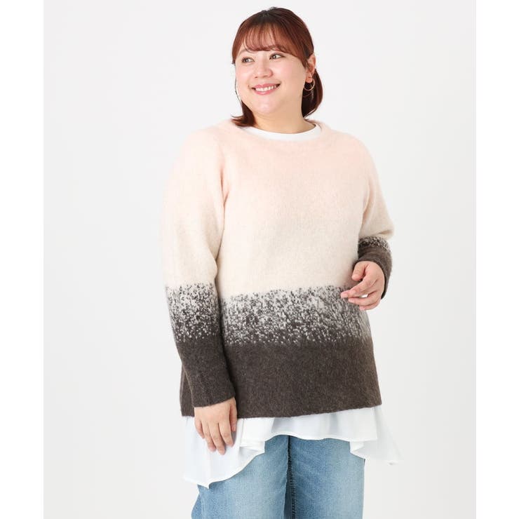 【大きいサイズ】グラデーションシャギーニット | eur3 | 詳細画像11 