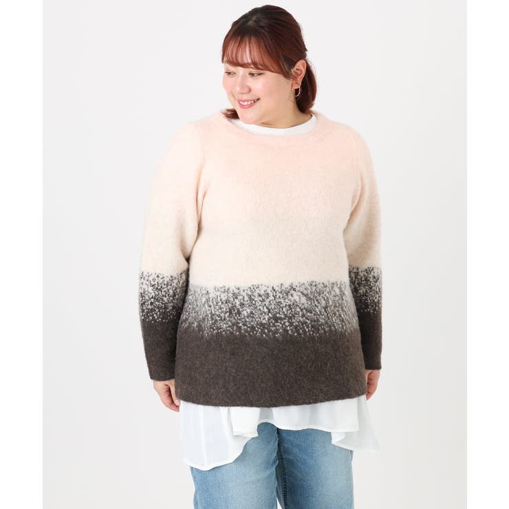 【大きいサイズ】グラデーションシャギーニット | eur3 | 詳細画像12 