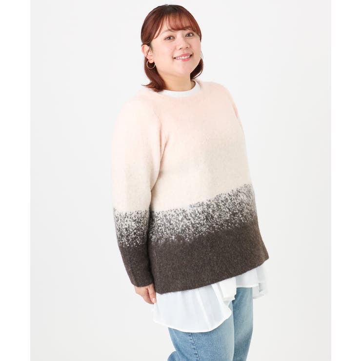 【大きいサイズ】グラデーションシャギーニット | eur3 | 詳細画像13 