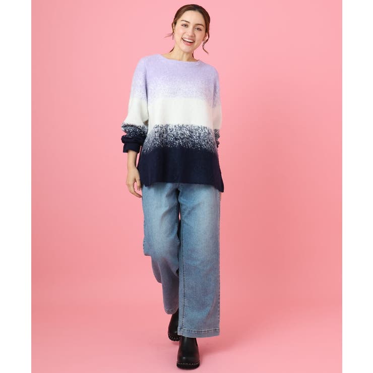 【大きいサイズ】グラデーションシャギーニット | eur3 | 詳細画像2 