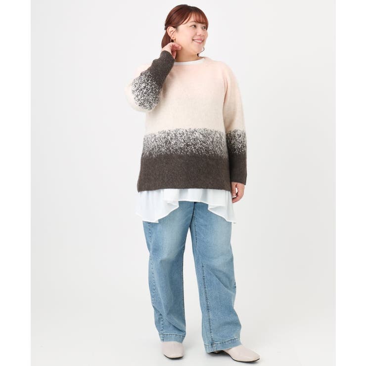 【大きいサイズ】グラデーションシャギーニット | eur3 | 詳細画像20 