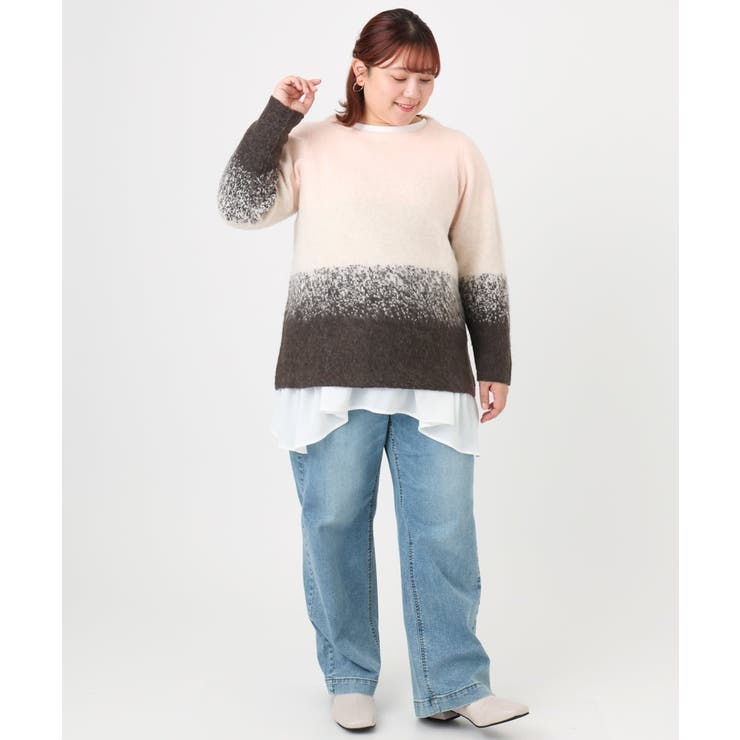 【大きいサイズ】グラデーションシャギーニット | eur3 | 詳細画像21 