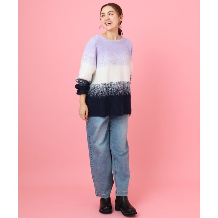 【大きいサイズ】グラデーションシャギーニット | eur3 | 詳細画像3 