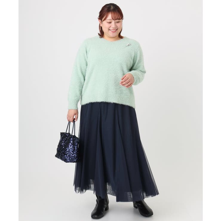 【大きいサイズ】キラキラシャギーニット | eur3 | 詳細画像11 