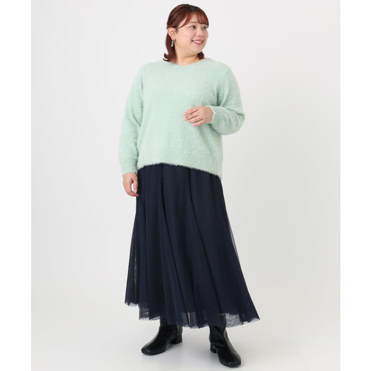 【大きいサイズ】キラキラシャギーニット | eur3 | 詳細画像12 