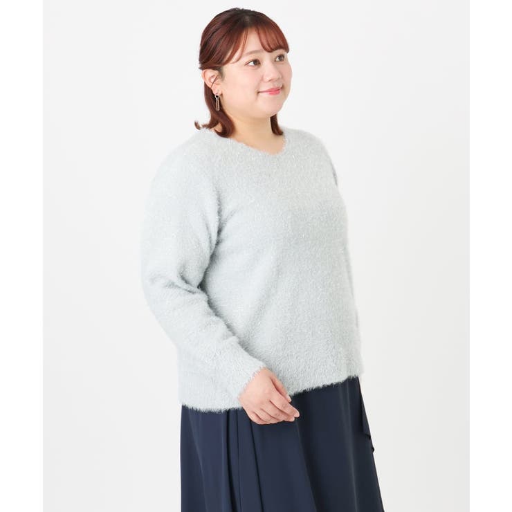 【大きいサイズ】キラキラシャギーニット | eur3 | 詳細画像15 