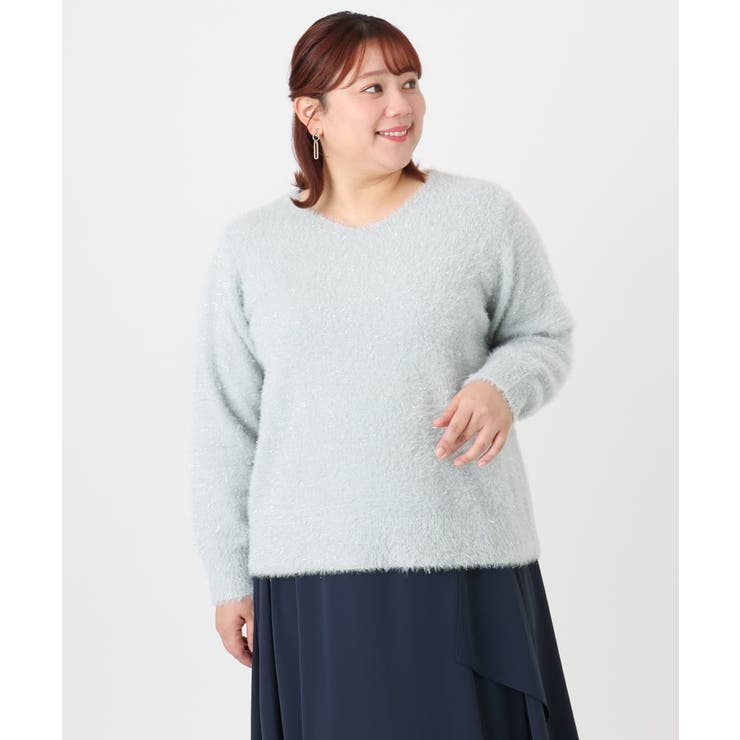 【大きいサイズ】キラキラシャギーニット | eur3 | 詳細画像17 