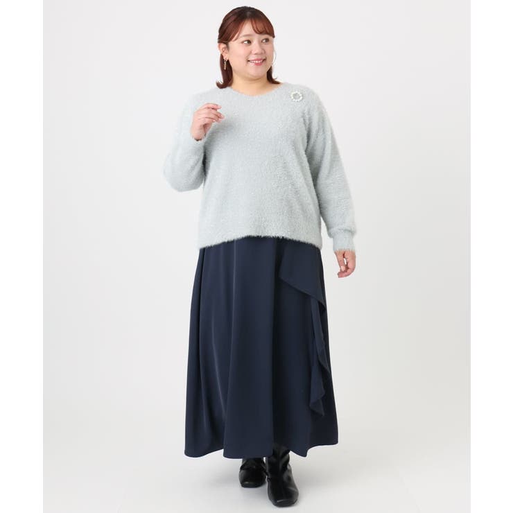 【大きいサイズ】キラキラシャギーニット | eur3 | 詳細画像18 