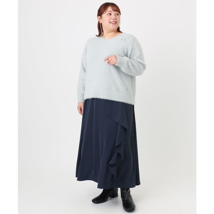 【大きいサイズ】キラキラシャギーニット | eur3 | 詳細画像19 