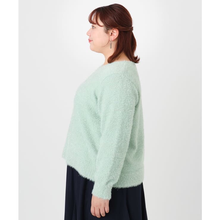 【大きいサイズ】キラキラシャギーニット | eur3 | 詳細画像4 