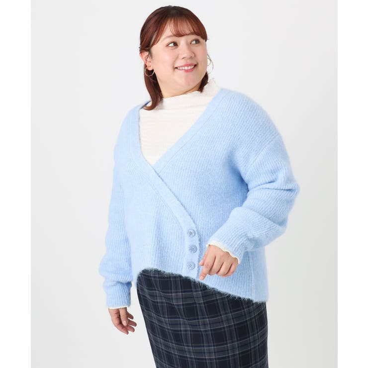 【大きいサイズ/a.v.v×eur3】カシュクール風ニット | eur3 | 詳細画像11 