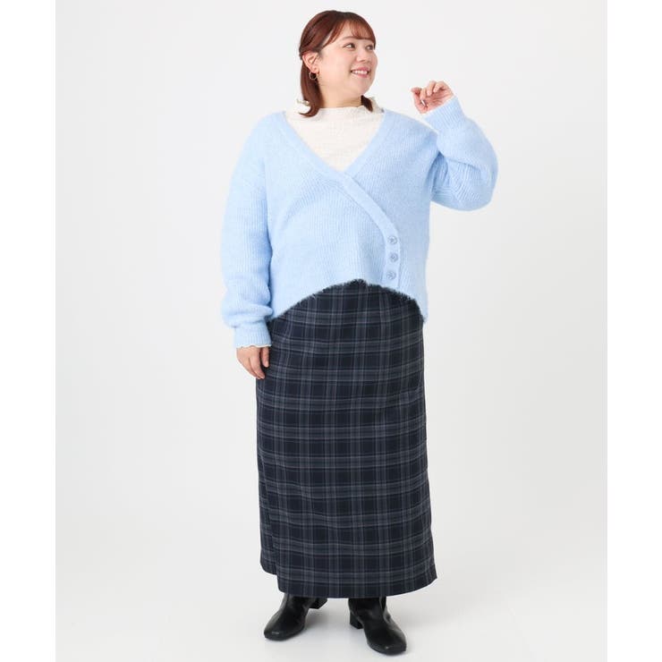 【大きいサイズ/a.v.v×eur3】カシュクール風ニット | eur3 | 詳細画像12 