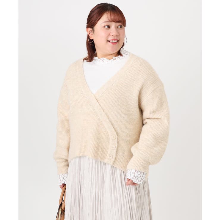 【大きいサイズ/a.v.v×eur3】カシュクール風ニット | eur3 | 詳細画像20 