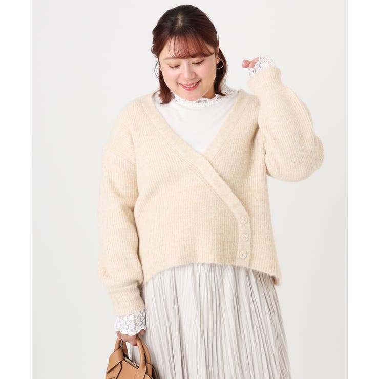 【大きいサイズ/a.v.v×eur3】カシュクール風ニット | eur3 | 詳細画像21 