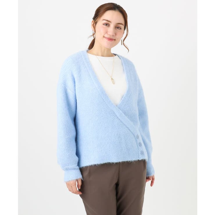 【大きいサイズ/a.v.v×eur3】カシュクール風ニット | eur3 | 詳細画像6 