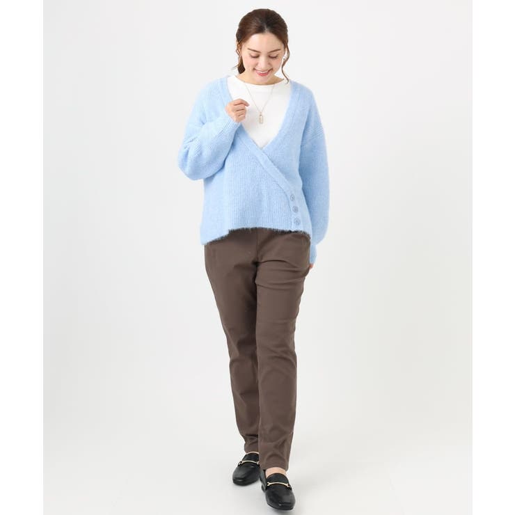 【大きいサイズ/a.v.v×eur3】カシュクール風ニット | eur3 | 詳細画像7 