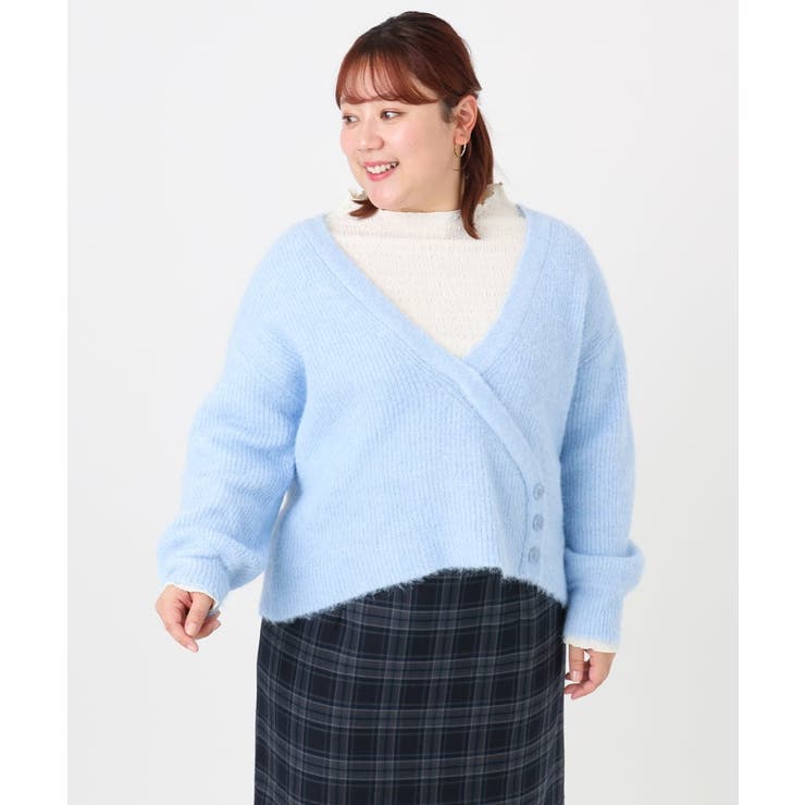 【大きいサイズ/a.v.v×eur3】カシュクール風ニット | eur3 | 詳細画像9 