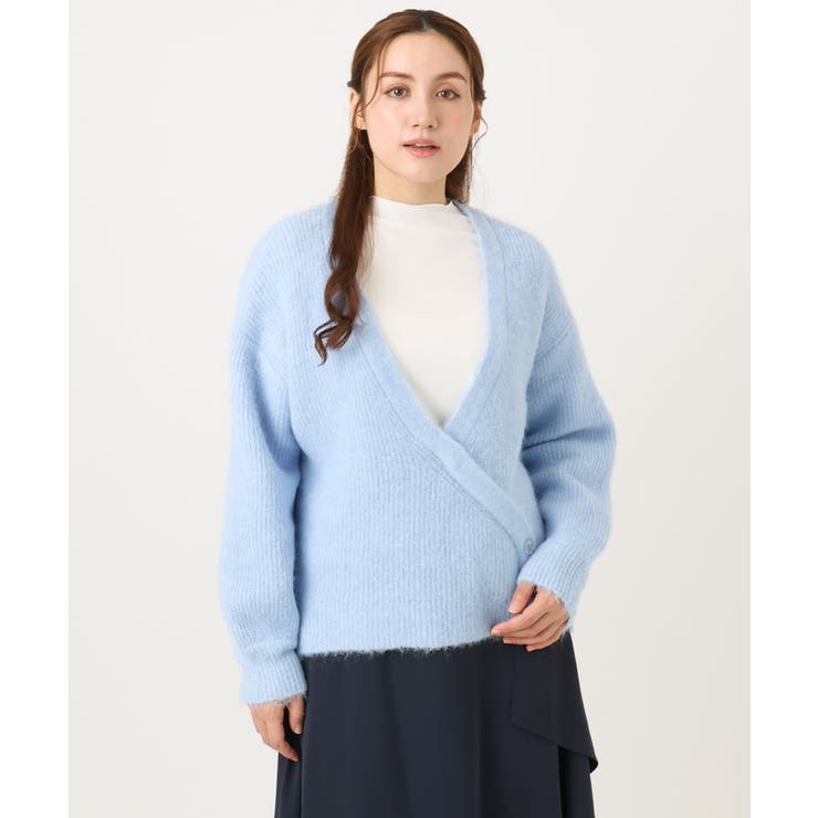 ライトブルー(50) | 【大きいサイズ/a.v.v×eur3】カシュクール風ニット | eur3