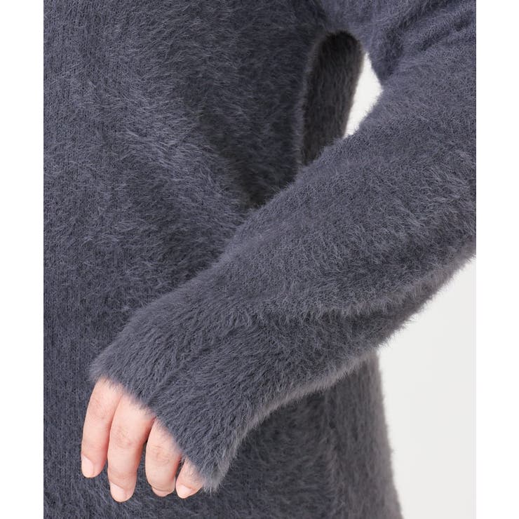 【大きいサイズ/a.v.v×eur3】フェザーヤーンVネックニット | eur3 | 詳細画像18 