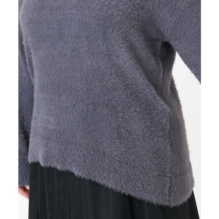 【大きいサイズ/a.v.v×eur3】フェザーヤーンVネックニット | eur3 | 詳細画像19 