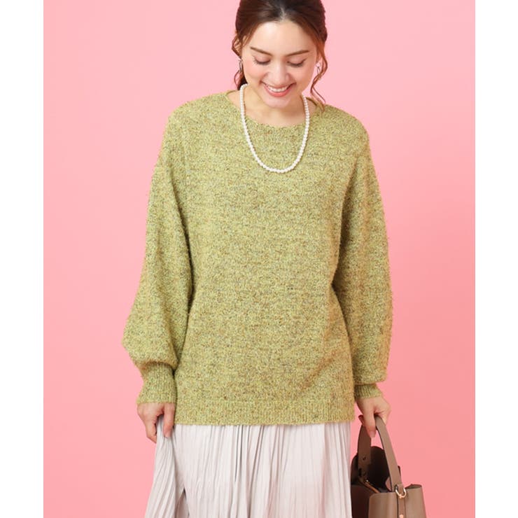 【大きいサイズ】ミックスヤーンニット | eur3 | 詳細画像1 